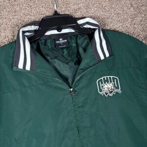 Colosseum Ohio University Bobcats Mens Green Full Zip Windbreaker Jacket Large